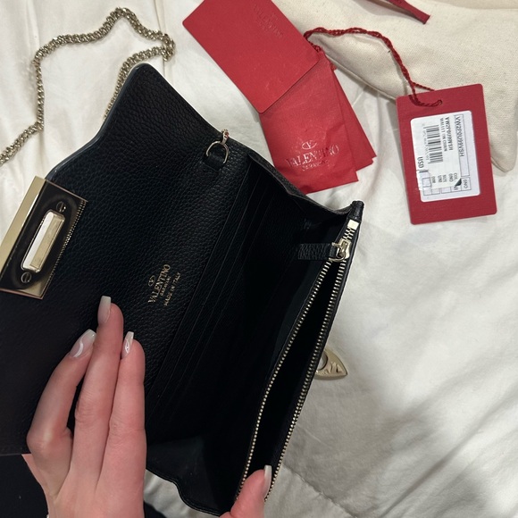 Black Valentino Hand Bag Purse - Picture 5 of 5